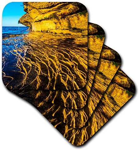 3DROSE - DANITA DELIMONT - נוף - סלעים בתמונה לאומי Lakeshore בחצי האי העליון, מישיגן - תחתונים
