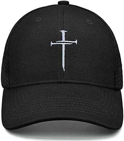 הנוצרי כובעי נייל צלב ישו כובע רקום בייסבול כובע מתכוונן צלב כובע נהג משאית כובעי עבור גברים נשים
