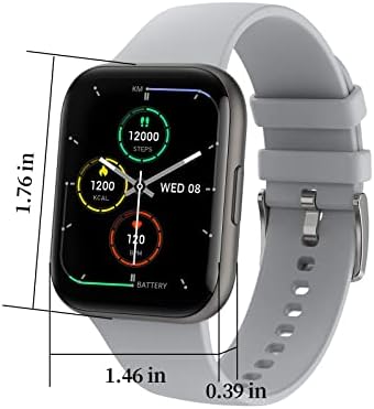 שעון חכם, שעון כושר לטלפונים אנדרואיד/iOS Smartwatch, מסך נוגע מלא בגודל 1.69 אינץ 'עם דופק,