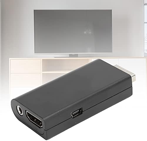 QIILU PS2 HDMI ממיר PS2 לממיר HDMI ABS BLACK BLACK עבור PS2 לממיר מתאם ממשק מולטימדיה HD עם 3.5