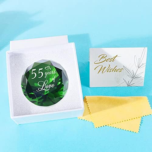 Ywhl 55 מתנות רומנטיות לחתונה 55 להורים, מזכרת ירוק אמרלד לזוג