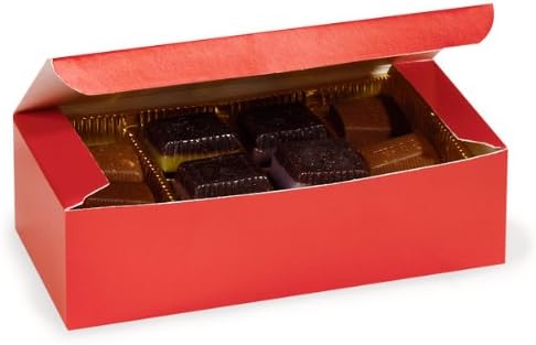 חבילה של 100, תיבות ממתקים אדומות מוצקות 1 ליברות 7 איקס 3.5 איקס 2 1 תיבות מחשב תוצרת ארה ב עבור ממתקים / שוקולדים