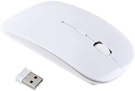 עכבר שקט אלחוטי דק במיוחד, 2.4 גרם נייד עכבר מחשב אלחוטי אופטי עם מקלט למחשב נייד, מחשב, מחשב נייד.