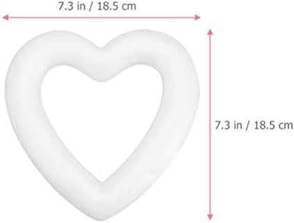 לבבות קצף Patkaw 10 יחידות קצף לבן מלא מלאכה לקישוטים לחתונה של ולנטיין 18.5 סמ עיצוב חתונה