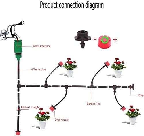 עמיד 30 מ '50 מ' DIY DIY מיקרו טפטוף מערכת השקיה מערכת השקיה גינה ריסוס ריסוס השקיה עצמית עם טפטוף