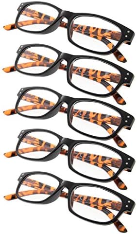 משקפי קריאה וינטג ' עם 5 חבילות גר8סייט עם צירי קפיצים כולל קוראי משקפי שמש