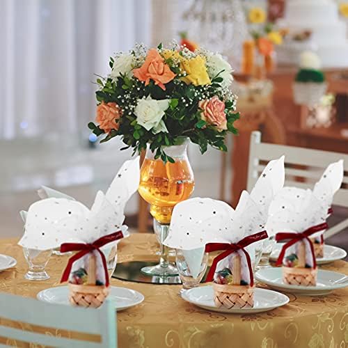 6 יחידות חתונה פרח ילדה סל ארוג טקס ממתקי מזכרת אחסון סל לחתונה מסיבת יום הולדת קישוטי - גודל של נשים אריזת