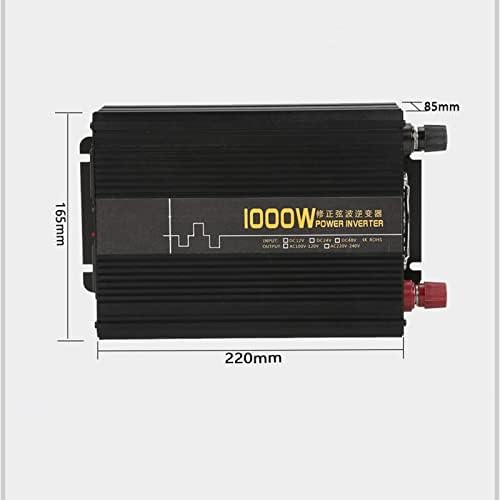 מהפך מכוניות גל סינוס שונה 1000W DC12V/24V/48V ל- AC 110V 220V 50Hz Converter למשק בית