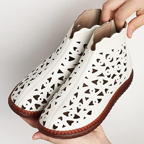 נעלי נעליים שטוחות לנשים לנשים ללא החלקה פנאי קיץ נשים חלול החליק ללא הבוהן עגולה עגולה נושמת נעלי