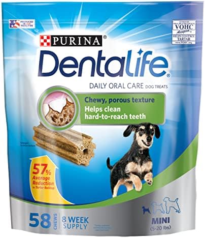 פורינה דנטלייף תוצרת ארה ב מתקנים צעצוע גזע כלב שיניים ללעוס, יומי מיני-58 קראט. כיס