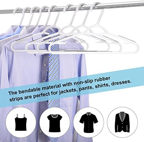30 חבילה מתכופף פלסטיק קולבי אור-משקל החלקה בגדים/חליפת קולבים