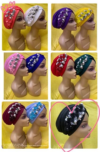 חיוגיות נשים טורבן מקפלות כובע ראש גבירותיי אביזרי שיער כובע צעיף מוסלמי יפה אפריקני כבר מיוצר