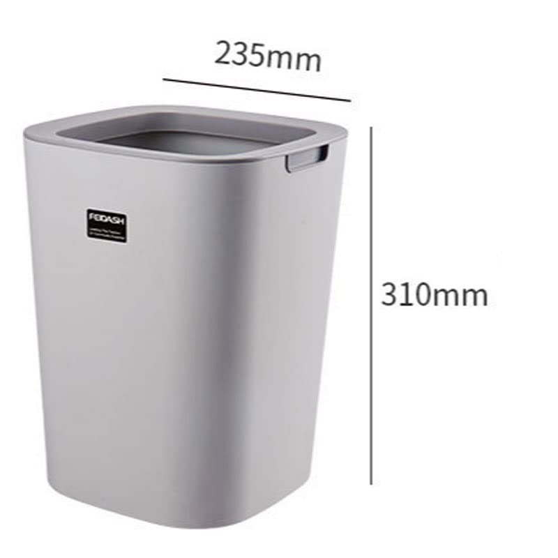 Genigw אשפה פלסטית פשוטה יכולה לשרד אמבטיה מטבח פח סל סלון סלון לחדר שינה פח טבעת טבעת פסולת