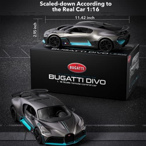 מכונית שלט רחוק של Miebely, Bugatti Divo RC מכוניות 12 קמש, 2.4 ג'יגה הרץ רכב דגם רכב 7.4V פנס רכב צעצוע למבוגרים