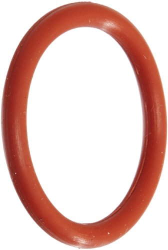 159 סיליקון O-Ring, 70A דורומטר, אדום, 5 מזהה, 5-3/16 OD, 3/32 רוחב
