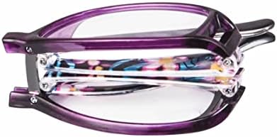 משקפי קריאה מתקפלים במדיולונג לנשים משקפי ראייה עם הגדלת קרן אנטי כחולה +2.00 קריאה משקל משקל06R