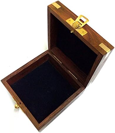 קופסת תכשיטים מעץ בעבודת יד Kartique לנשים מארגן תכשיטים עוגן עוגן