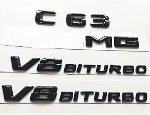 Olpaye Gloss Black עבור G63 + Mg + V8 Biturbo Emblem