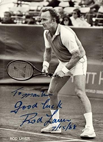 גלויה חתומה של רוד לובר חתומה נהדרת עם JSA COA - חתימות טניס