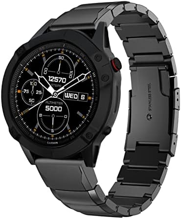 רצועת Watchband של PCGV עבור Garmin Fenix ​​7 7x 7S 6 6x Pro 5 5xplus 3HR שחרור מהיר שעון נירוסטה