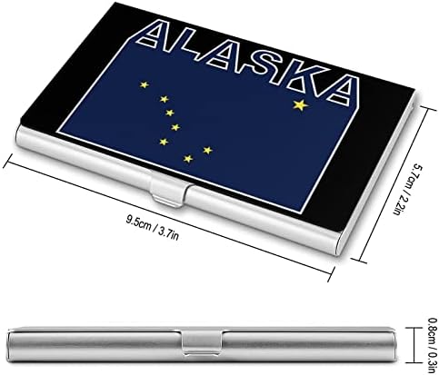 אלסקה מדינת דגל עסקים מזהה כרטיס מחזיק סילם מקרה מקצועי מתכת שם כרטיס ארגונית כיס