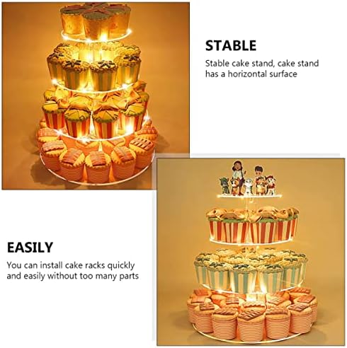 מגש הגשה עגול 1 מחשב שימושי אלגנטי שקוף מעשי אקריליק דוכן עוגת מסיבת יום הולדת בית עגול עוגת מחבתות