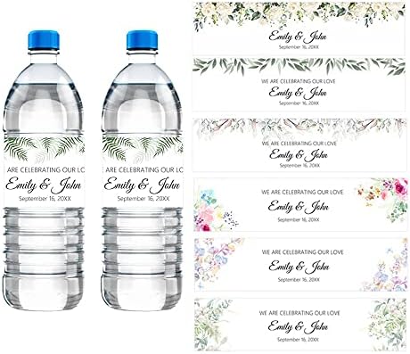 30 יחידות מותאמות אישית לחתונה תוויות לבקבוק תוויות בקבוק המותאם אישית שם טקסט מדבקת בקבוק מים יום הולדת
