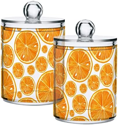 תפוזים פירות מחזיק כותנה מחזיק אמבטיה מיכלים צנצנות עם מכסים מכניסים כרית כותנה כרית כרית עגול