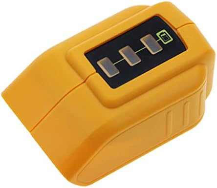 Doitool Cheach Converter 2PCS.V מתאם תואם ממיר טעינה USB צהוב עם סוללה DC עבור התקן פלט V- LI- מתאם