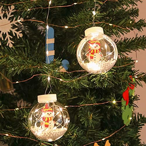 הוביל איש שלג עץ חג המולד חג המולד בברכת כדור מנורת מחרוזת נחושת מנורת וילון מנורת כל רחבי שמיים