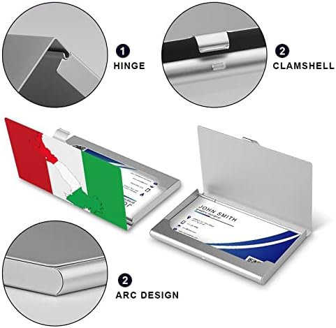 איטליה דגל עם איטליה מפת עסקים מזהה כרטיס מחזיק סילם מקרה מקצועי מתכת שם כרטיס ארגונית כיס