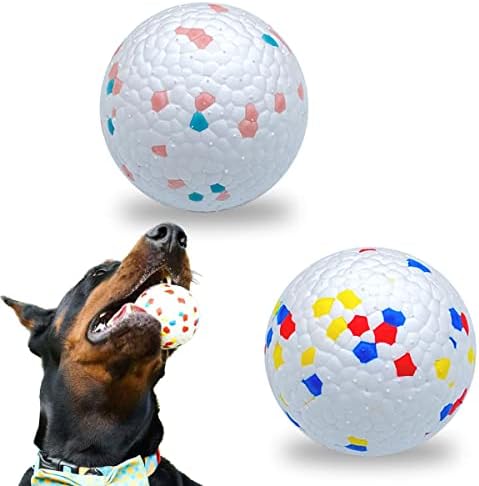 כדורי כלבים של Weierfu לעיסות אגרסיביות, כדורי צעצוע של כלבים מוצקים כדורי טניס לכלבים גדולים בינוניים,