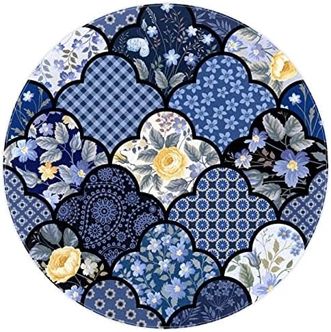 Llnsupply 4 רגל שטיח אזור משחק עגול עגום נמוך, ורדים יפן פרח פרח זוחל שטיחים רצפה משחק משחק שמיכה שמיכת