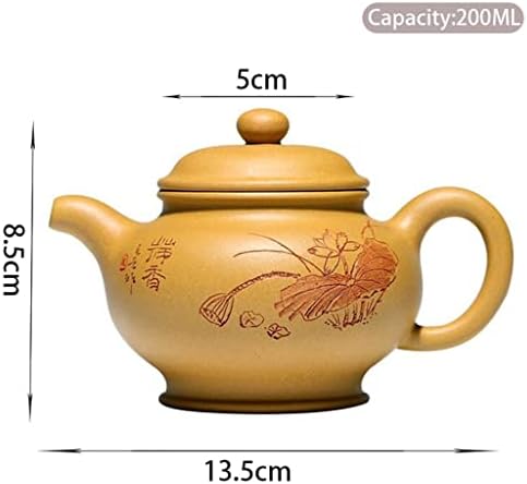 SDFGH סגול חימר קומקומי עפרות בוץ תה תה סיני זישה סינית סט מתנות 200 מל