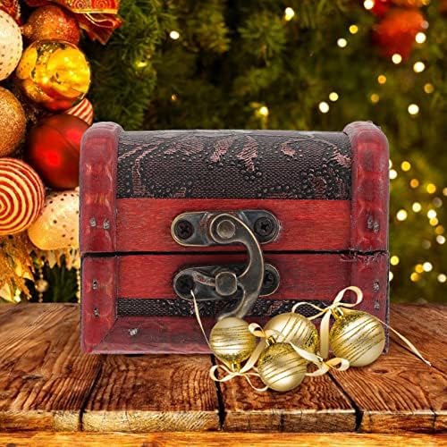 קופסת Besportble עם מתנות מסוג מעץ דקורטיבי מחזיק וינטג 'חג המולד תסמונת עבודת יד מאחסן מיכל