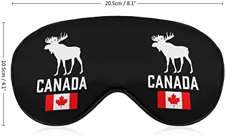 קנדה דגל איילים מסיכת שינה עמידה מכסה עיניים מכסה עיניים רכות עם רצועה מתכווננת לגברים נשים