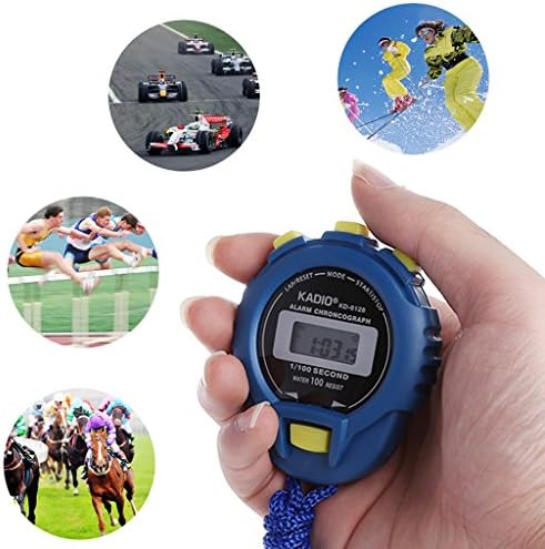Youngy Handheld LCD דיגיטלי LCD Sports Sportwatch Chronograph Timer W/Strap