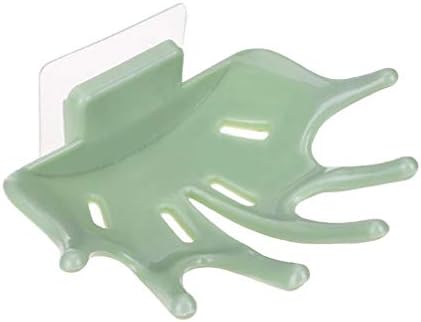 1 יחידות סבון תיבת עם ניקוז קל משקל נייד יד בצורת סבון מיכל סבון מחזיק סבון צלחת סבון מקרה עבור מטבח ירוק