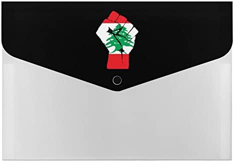 העלה אגרוף לבנון דגל 6-כיס הרחבת קובץ תיקיית פלסטיק חשוב מסמך נייר ארגונית תוויות אקורדיון תיקיות עם