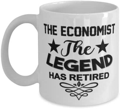 כלכלן ספל, האגדה יש בדימוס, חידוש ייחודי מתנת רעיונות לכלכלן, קפה ספל תה כוס לבן