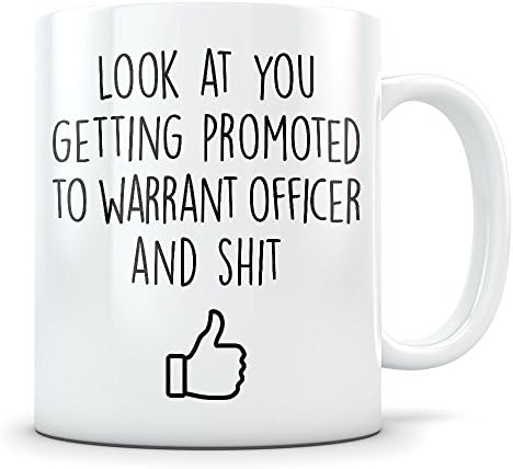 קצין צו קידום מתנה עבור גברים ונשים-קידם צבאי דרגות סמל מזל טוב קפה ספל עבור צבא, חיל הים או חיל אוויר - מצחיק