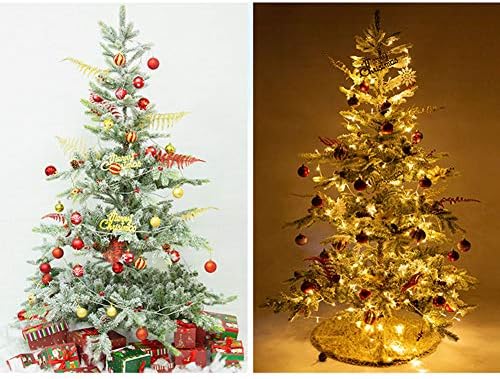 ZPEE להבה עמידה בפני PVC עצי חג מולד מלאכותיים, עץ אשוח חג המולד בגודל 5.9ft קל הגדרת מתכת, עיצוב