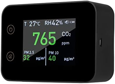 Houkai LCD דיגיטלי פחמן דו חמצני גלאי C02 C02 מנתח איכות אוויר PM2.5 PM10 מד לחות טמפרטורה