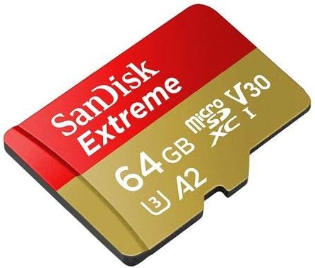 סנדיסק אקסטרים 64 ג ' יגה-בייט כרטיס זיכרון מיקרו-אס-די לגופרו עובד עם גופרו גיבור 9 מצלמה שחורה-1