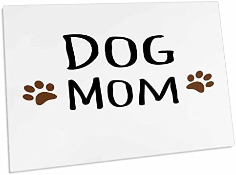 3 טקסט אמא של כלב ורוד בשחור עם שני הדפסי כפות כלבים-עבור. - משטח שולחן מחצלות מקום