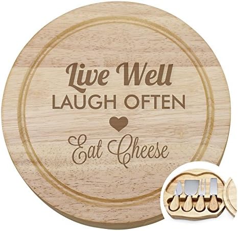 לחיות טוב-לצחוק לעתים קרובות-לאכול גבינת גורמה 5 יחידות גבינת סט עם חיתוך לוח