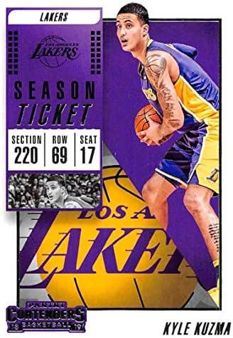 2018-19 מתמודדים של פאניני כרטיס עונה מספר 50 קייל קוזמה לוס אנג'לס לייקרס NBA כרטיס מסחר בכדורסל