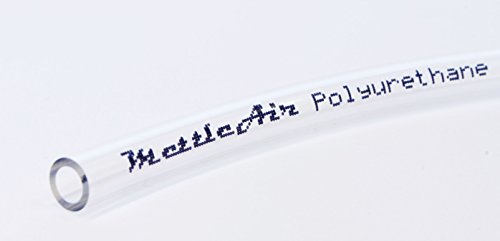 Mettleair PU10-100C-2PK צינור, 10 ממ OD, 100 מ ', פוליאוריתן, ברור