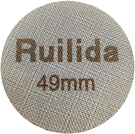 מסך פאק אספרסו של RUILIDA 49 ממ, לשימוש חוזר בעובי 1.7 ממ 150 מיקרומטר 316 נירוסטה מקצועית פילטר