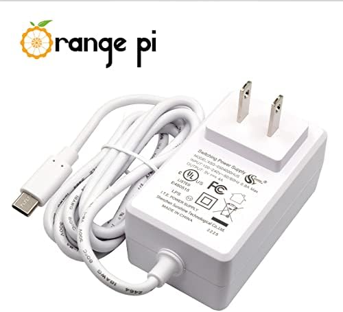 כתום PI 5V4A USB C מתאם אספקת חשמל לתפוז PI 5/5B/5 Plus, PI 800, PI 4 LTS, PI 4B, תואם לשנאי הגנת חשמל מסוג מעגל